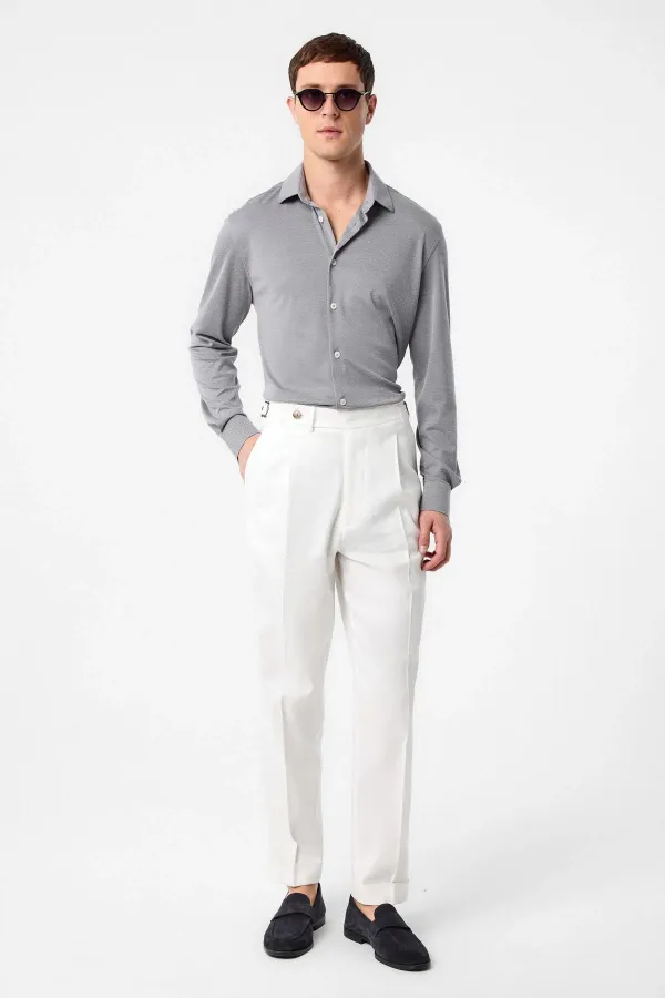 Antioch Gri Slim Fit Erkek Gömlek