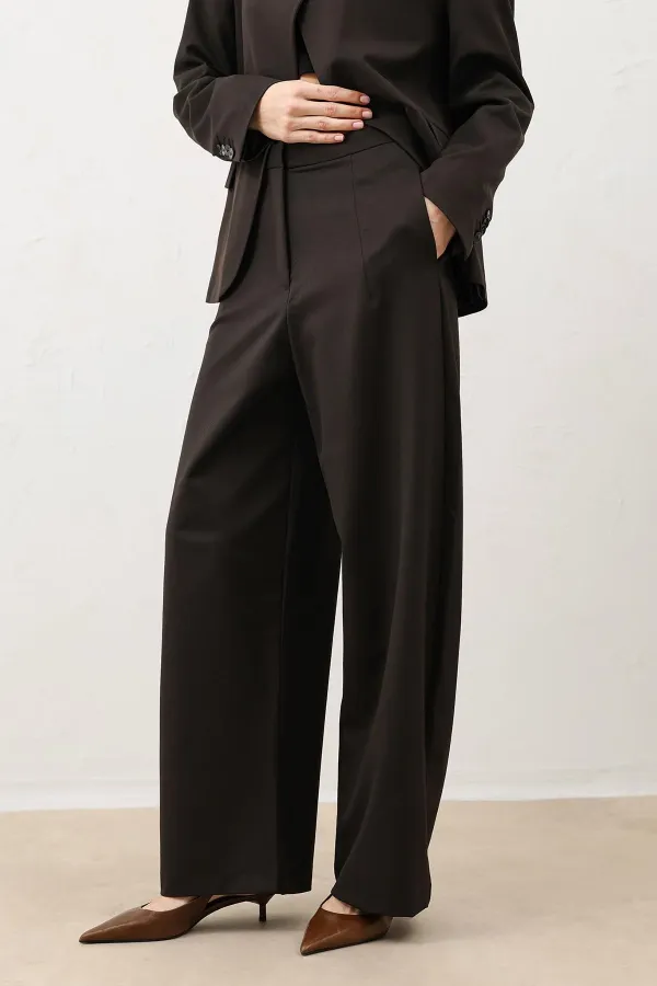 Pantalon large pour femme Antioch Coffee avec stylos