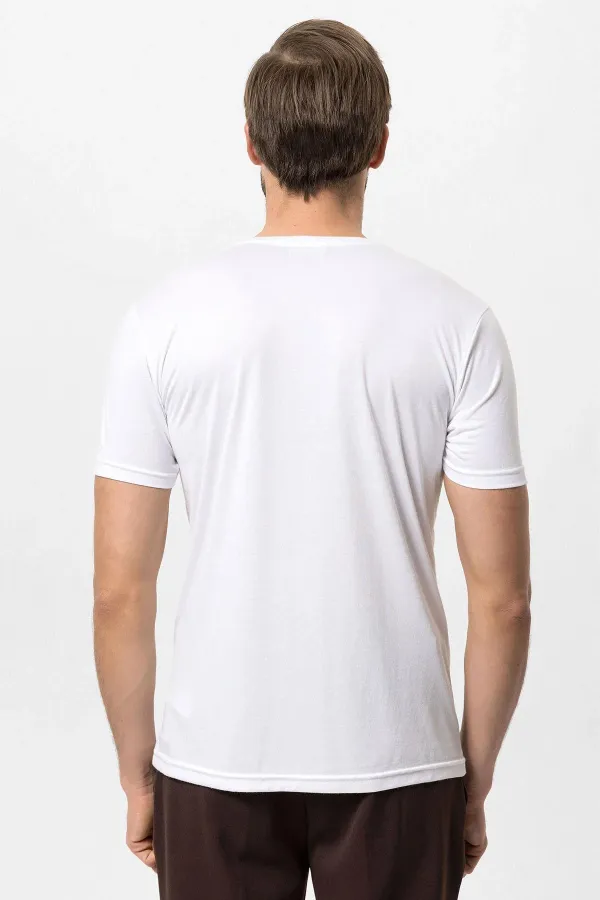 Antioch Off-White Crew Neck Slim Fit Men's T-Shirt