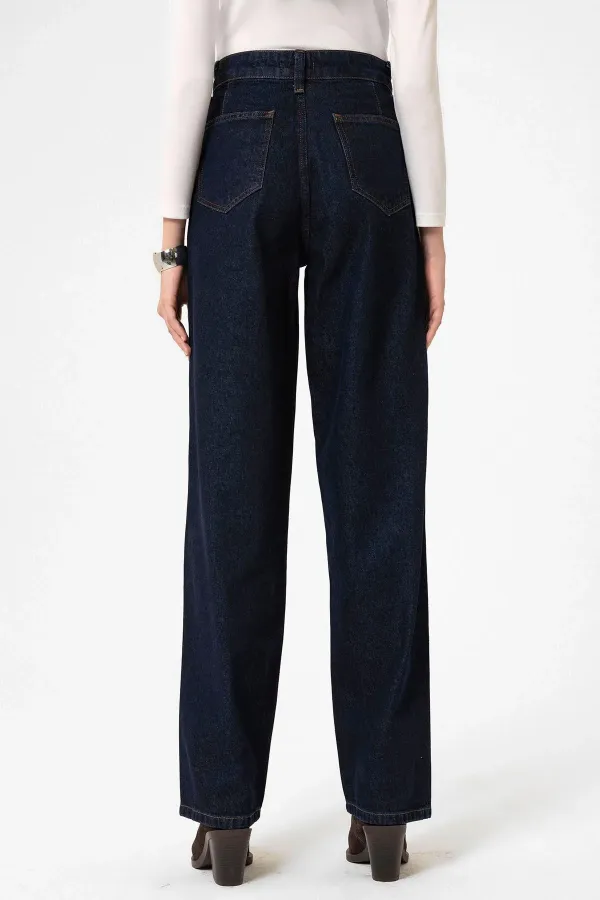 Antioch Dark Blue Women's High-Waisted Jeans