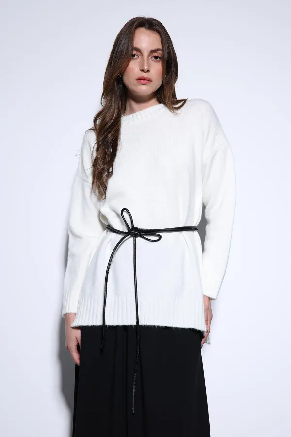 Pull Antioch Off-White pour femme avec détail fendu