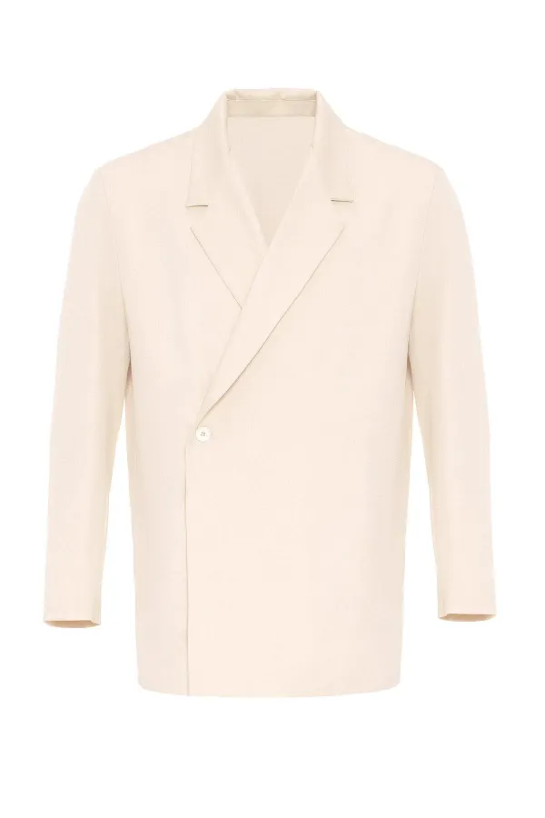 Blazer homme Antioch blanc cassé à double boutonnage avec poches dissimulées