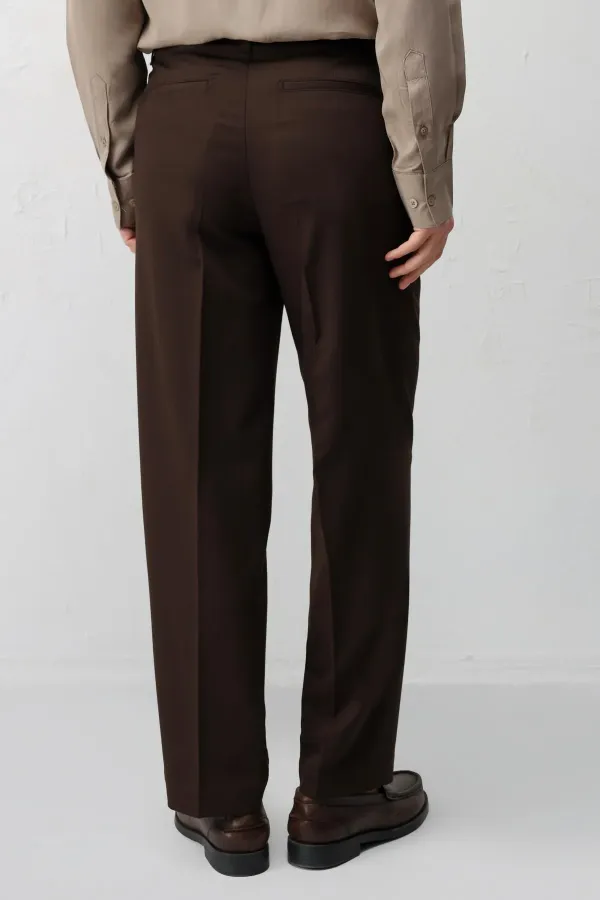 Antioch Koyu Kahve Straight Fit Erkek Pantolon