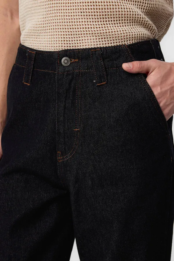 Antioch Siyah Relaxed Fit Erkek Kot Pantolon