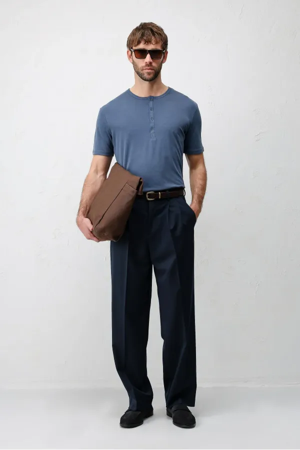 Antioch Navy Relaxed Fit Men's Trousers