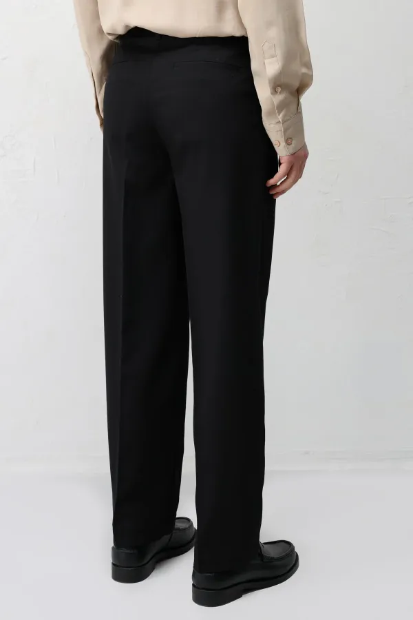 Antioch Black Straight Fit Men's Trousers