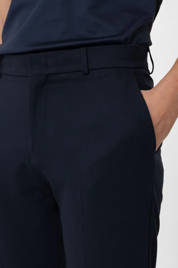 Antioch Navy Slim Fit Comfort Men's Trousers