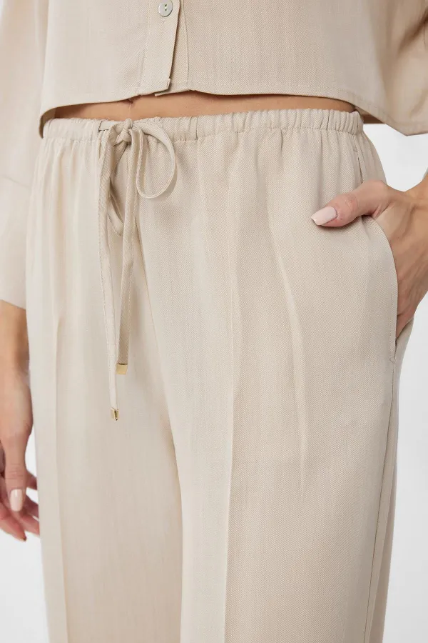 Antioch Beige Relaxed Women's Trousers