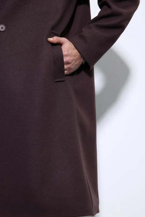 Antioch Coffee Oversize Double-Breasted Men's Coat