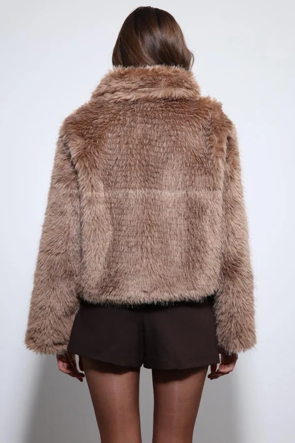 Antioch Vizon Peluş Görünümlü Mont