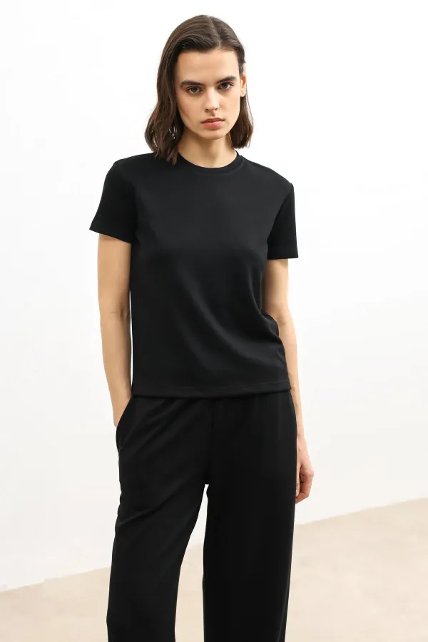 Antioch Siyah Dökümlü Kadın Eşofman Takım