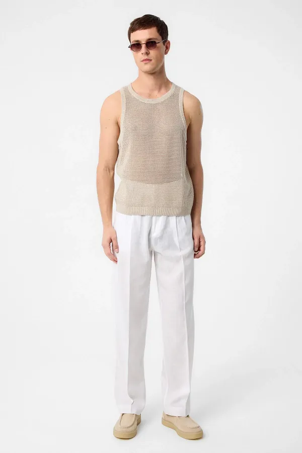 Débardeur homme Antioch en maille écru