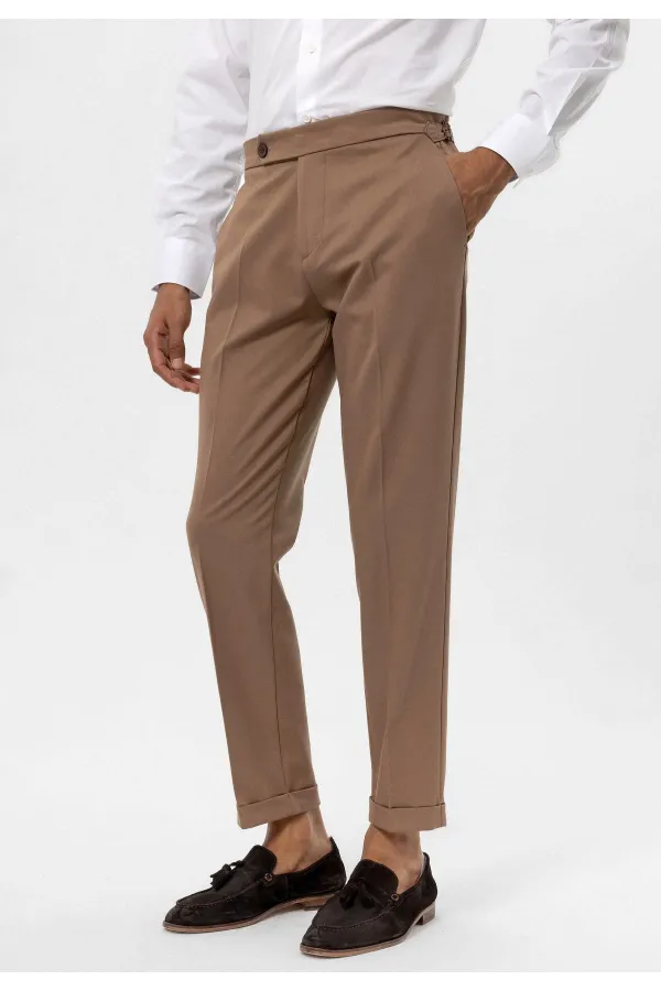 Antioch Koyu Vizon Yüksek Bel Regular Fit Erkek Pantolon