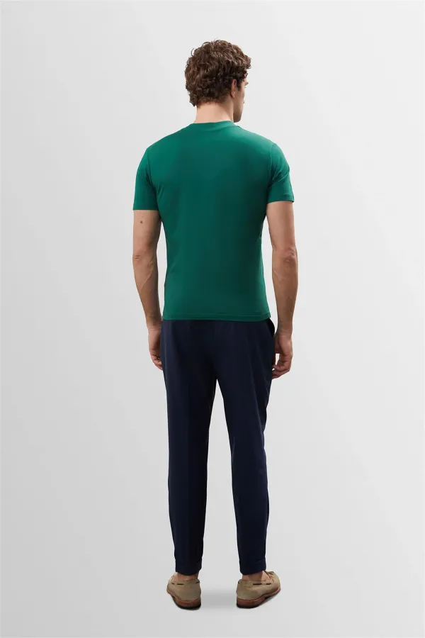 Antioch Ördek Yeşili Slim Fit Basic T-Shirt
