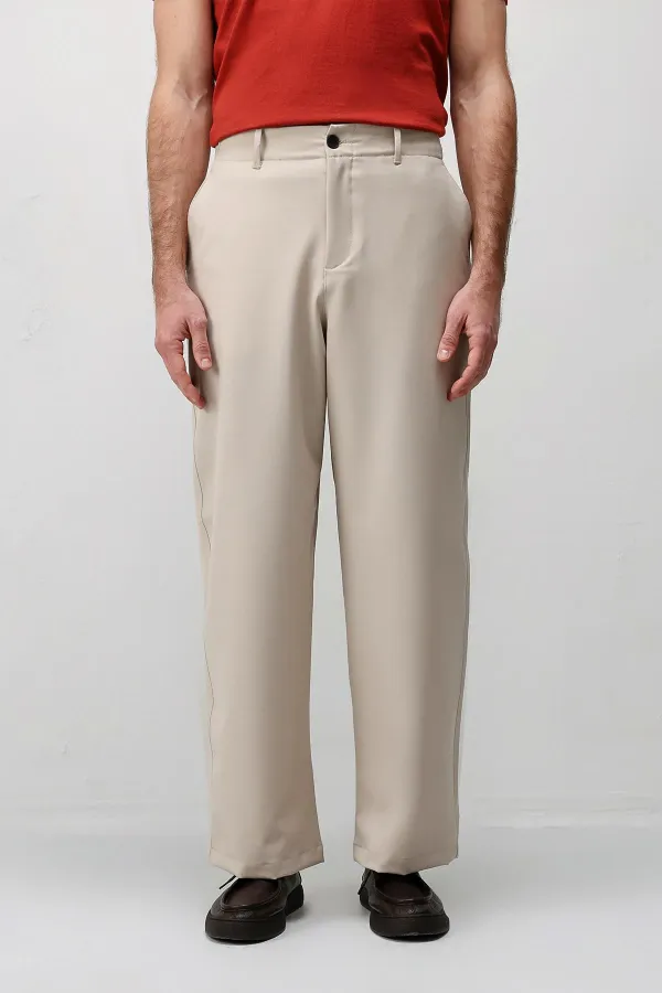 Antioch Bej Relaxed Fit Erkek Pantolon