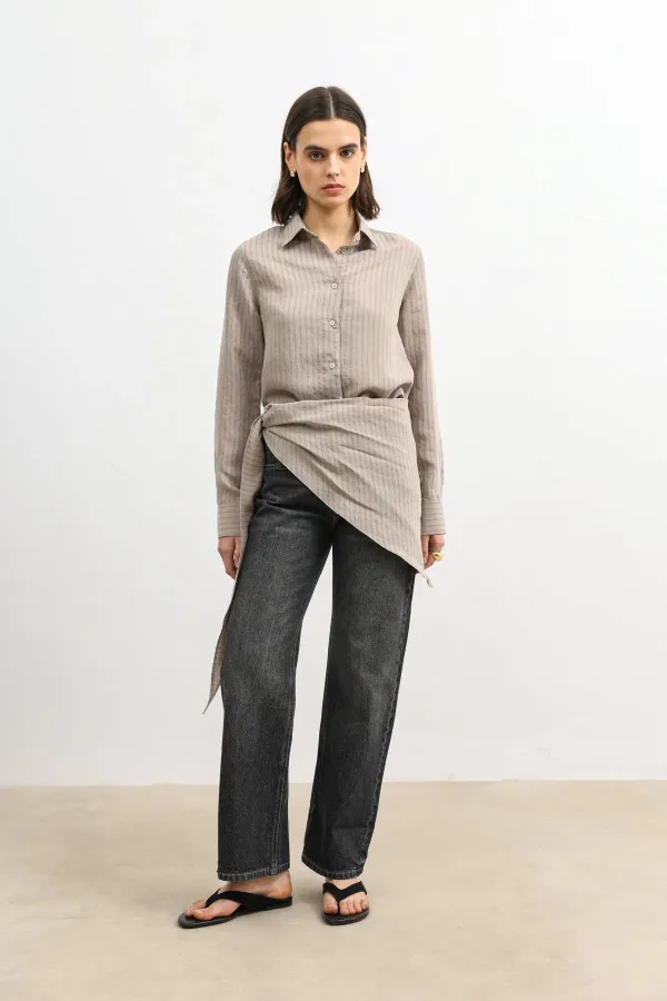 Antioch Vizon Mendil Detaylı Kadın Gömlek