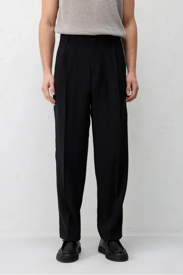 Antioch Siyah Modal Kumaş Erkek Pantolon