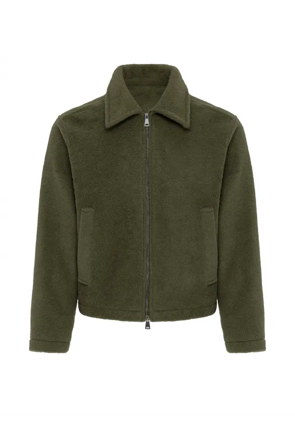 Antioch Khaki Relaxed Soft Textured Men's Jacket