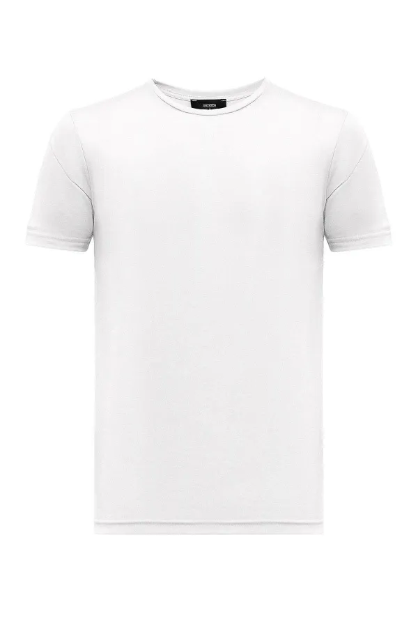 Antioch Off-White Crew Neck Slim Fit Men's T-Shirt