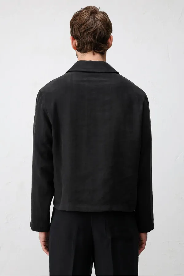 Veste d'été Antioch en mélange de lyocell noir