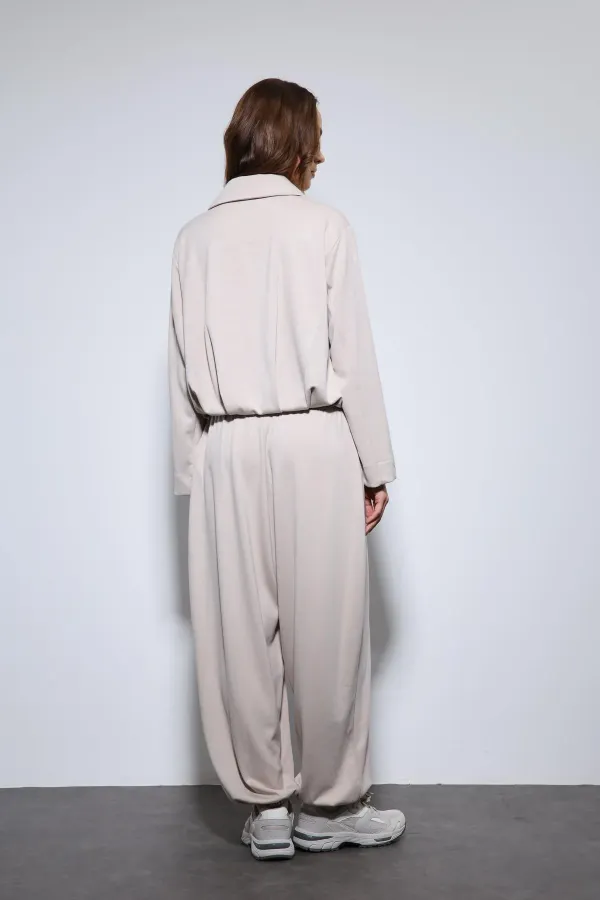 Antioch Taş Volümlü Ceket Ve Paça Lastikli Eşofman Takım