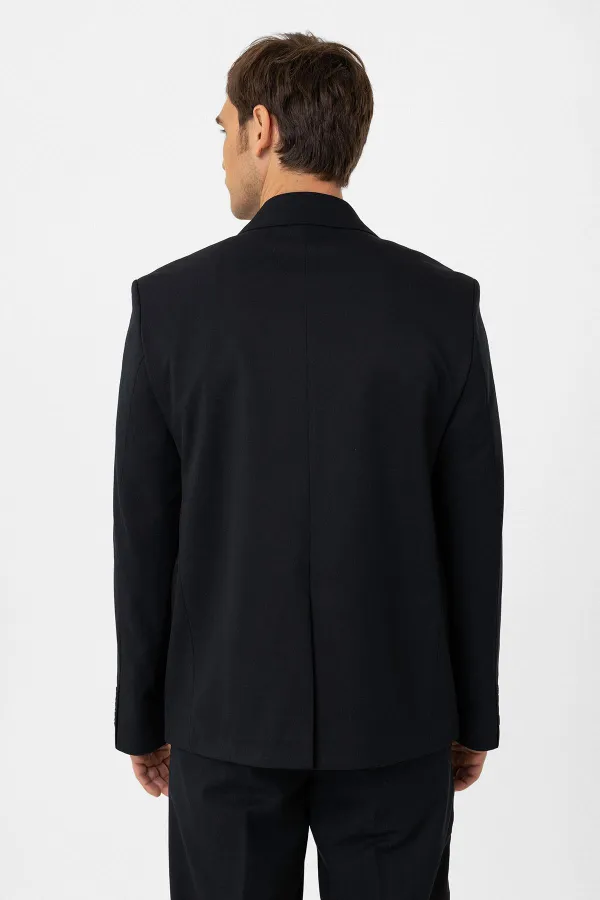 Antioch Lacivert Relax Fit Erkek Blazer Ceket