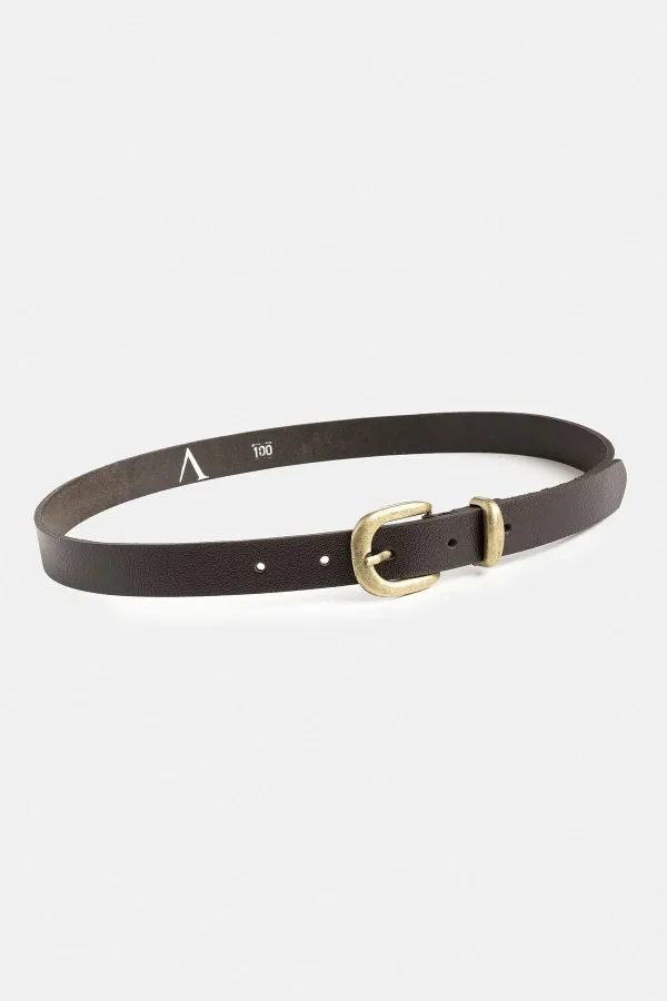 Ceinture en cuir basique pour homme Antioch Coffee