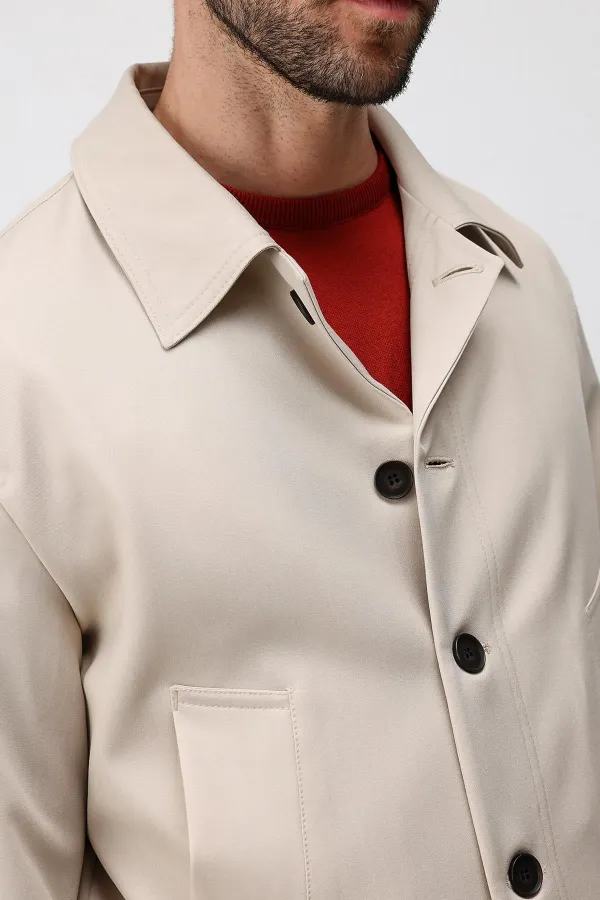 Veste de printemps pour homme Antioch beige coupe décontractée