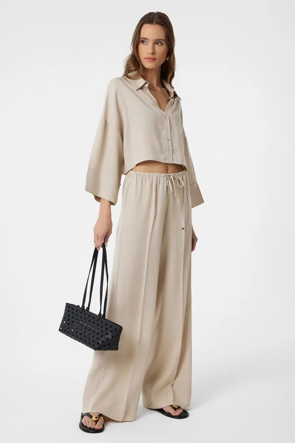 Antioch Beige Relaxed Women's Trousers