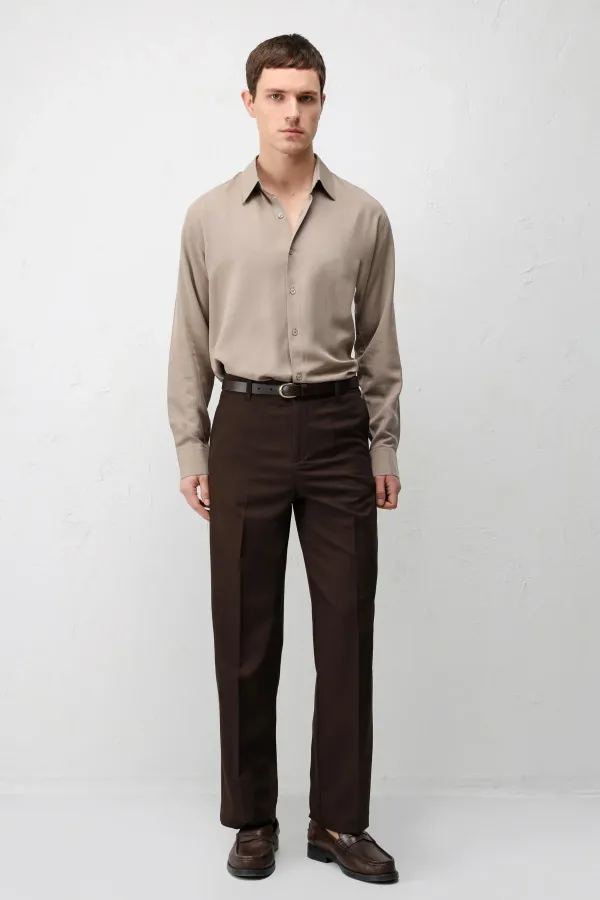 Antioch Koyu Kahve Straight Fit Erkek Pantolon