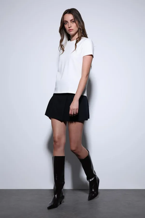 Antioch Ekru Basic Kadın T-Shirt