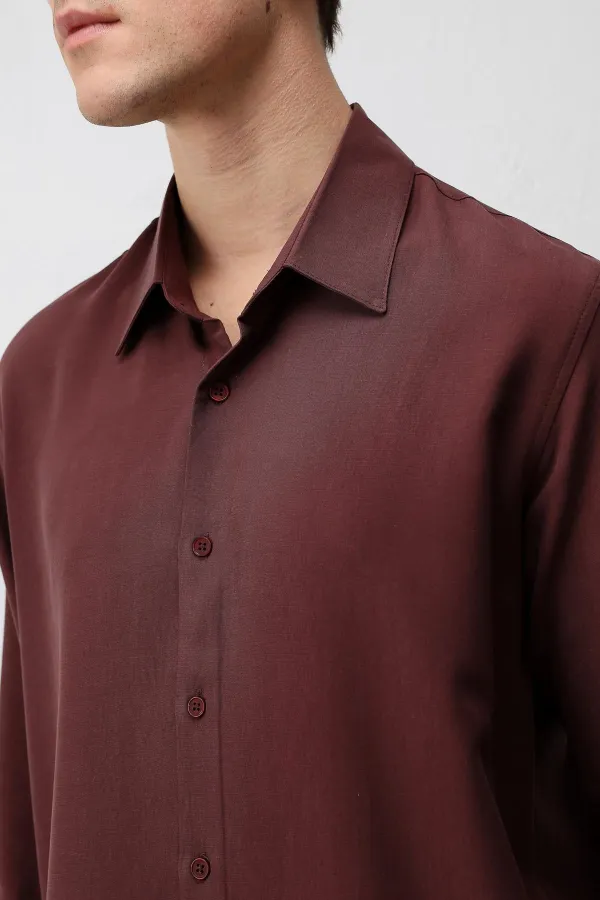 Antioch Bordo Teknik Regular Fit Erkek Gömlek