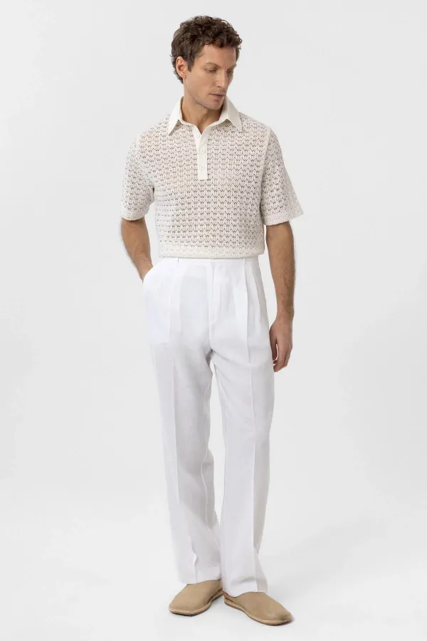 Antioch Ekru Polo Yaka Örgü Erkek T-Shirt