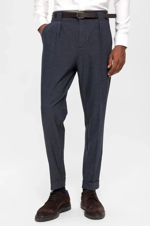 Antioch Indigo Belted Double Hem Trousers