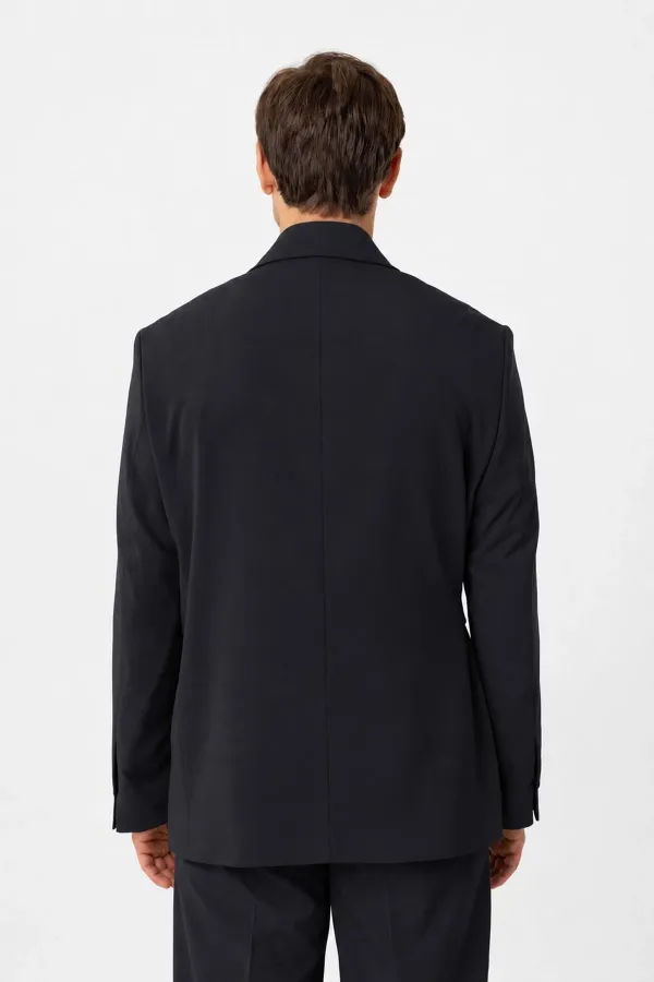 Antioch Koyu Lacivert Kuşaklı Relax Fit Erkek Blazer Ceket Antioch Koyu Lacivert Kuşaklı Relax Fit Erkek Blazer Ceket