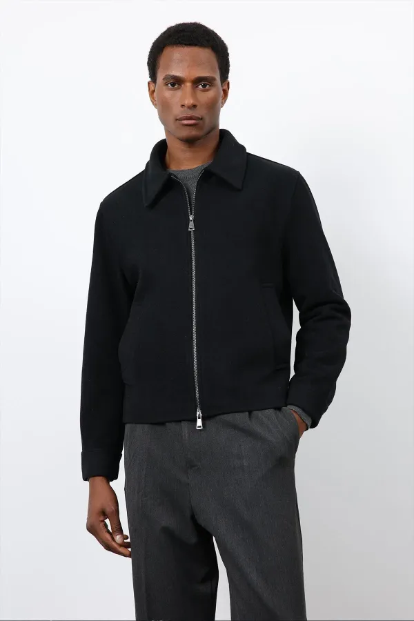 Antioch Black Wool Blend Men's Jacket