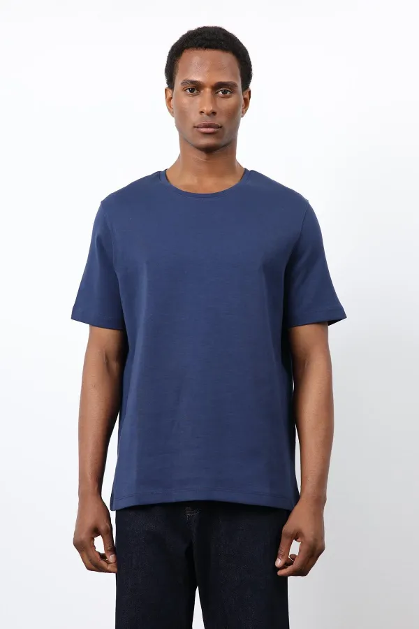 Antioch Lacivert Regular Fit Basic Erkek T-Shirt