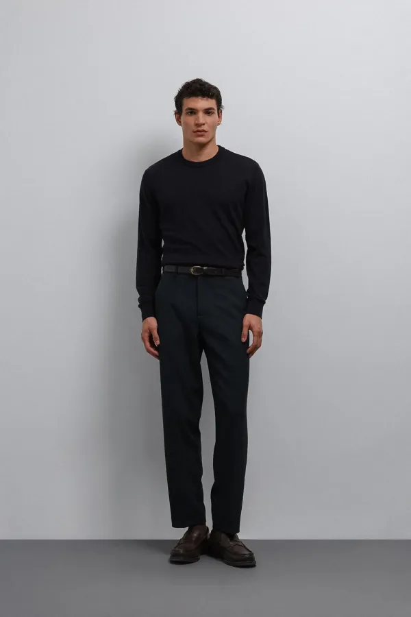 Antioch Lacivert Yumuşak Dokulu Basic Erkek Kazak