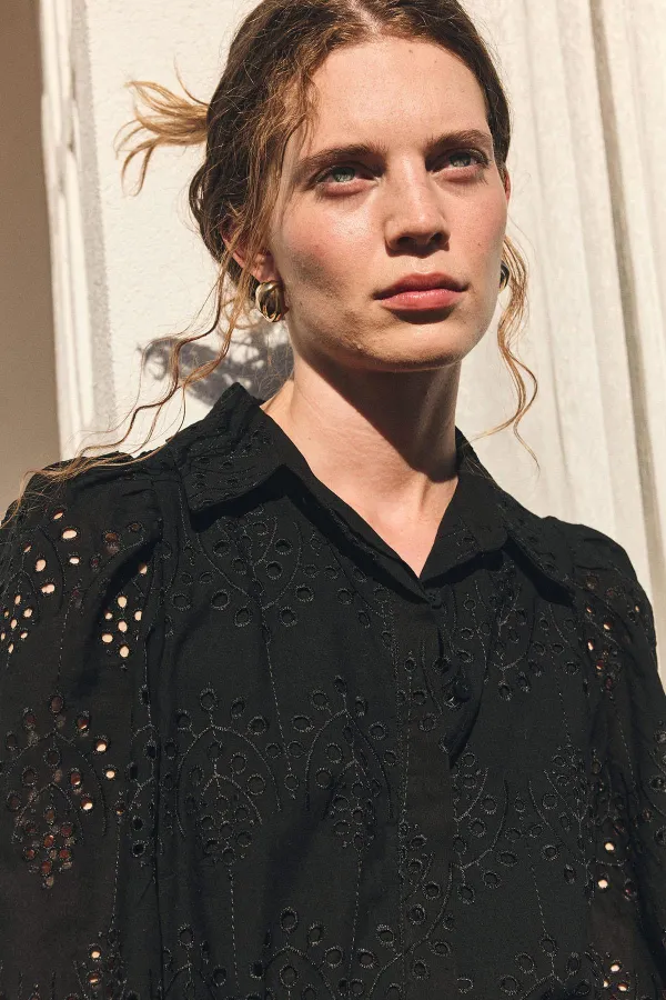 Antioch Black Women's Lace Embroidered Dress