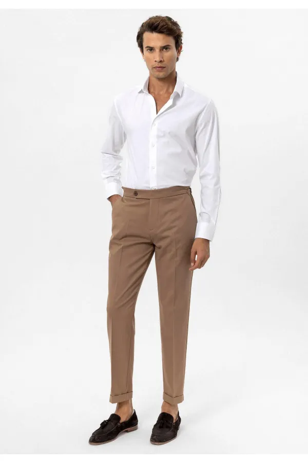 Antioch Koyu Vizon Yüksek Bel Regular Fit Erkek Pantolon