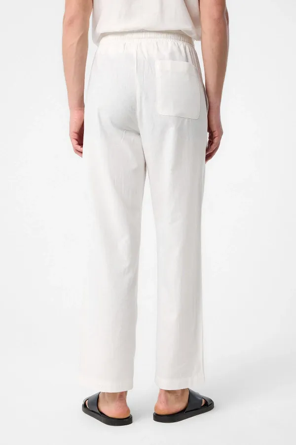 Antioch Ecru Linen Blend Jogger Men's Pants