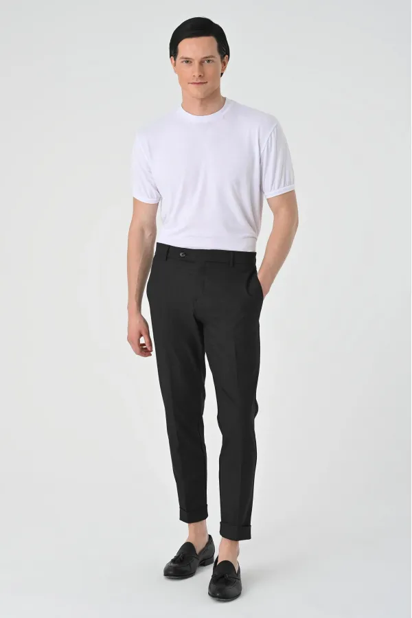 Antioch Smoked Regular Fit Double Hem Men's Trousers