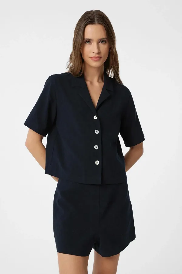 Antioch Siyah Gömlek Şort Kadın Takım