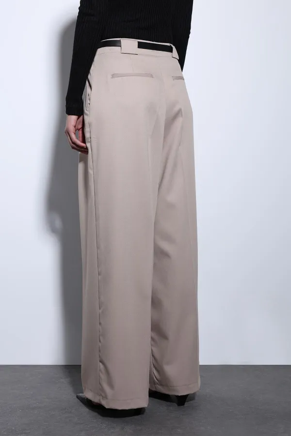 Antioch Taş Pileli Geniş Kadın Pantolon