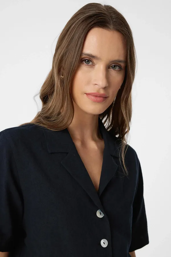 Antioch Siyah Gömlek Şort Kadın Takım