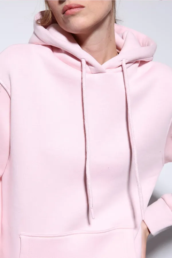 Antioch Pink Hooded Basic Women's Sweatshirt