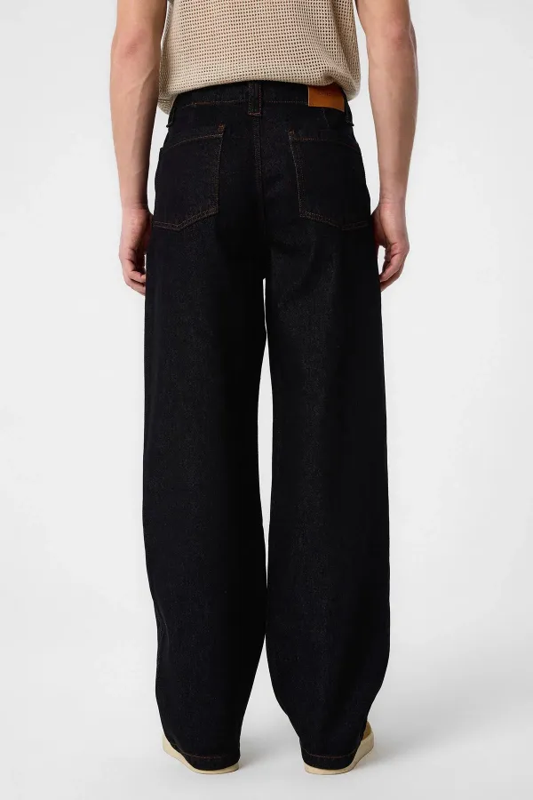 Antioch Siyah Relaxed Fit Erkek Kot Pantolon