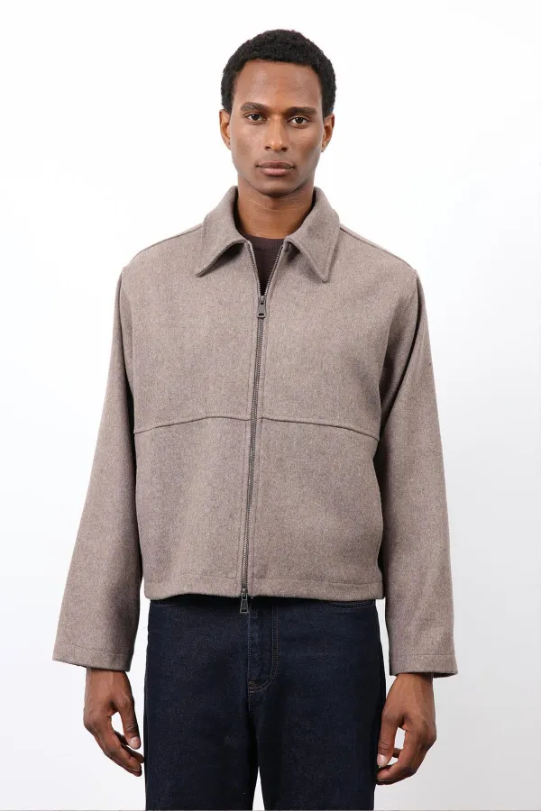 Antioch Koyu Vizon Regular Fit Dokulu Erkek Mont