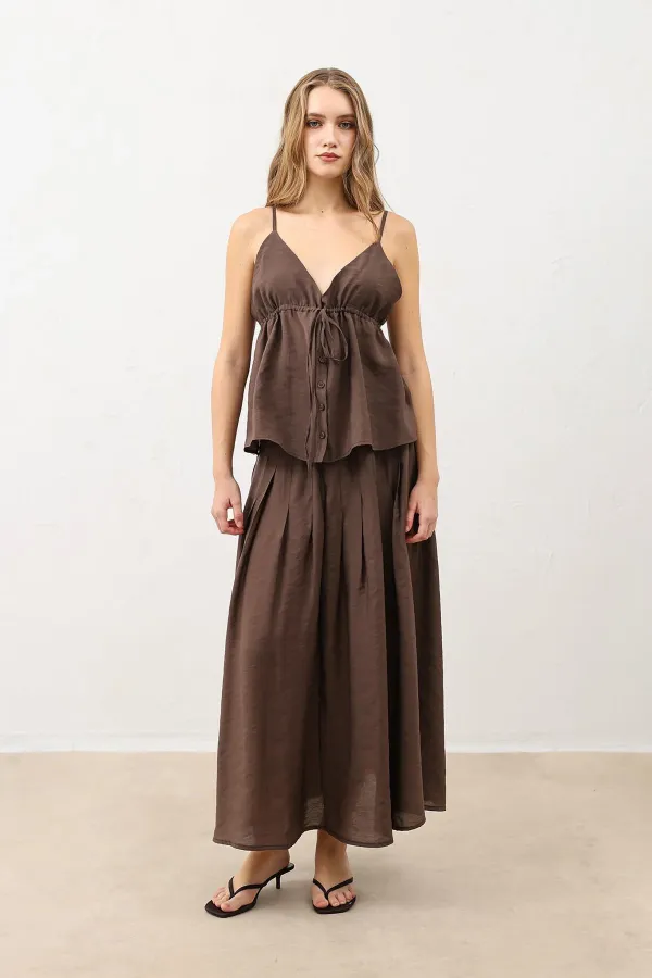 Jupe drapée pour femme Antioch Coffee