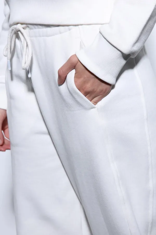 Pantalon de survêtement Antioch Ecru Basic à jambes droites pour femmes